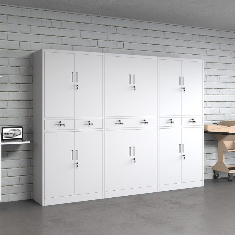 4-door metallic storage cabinet - Image 3