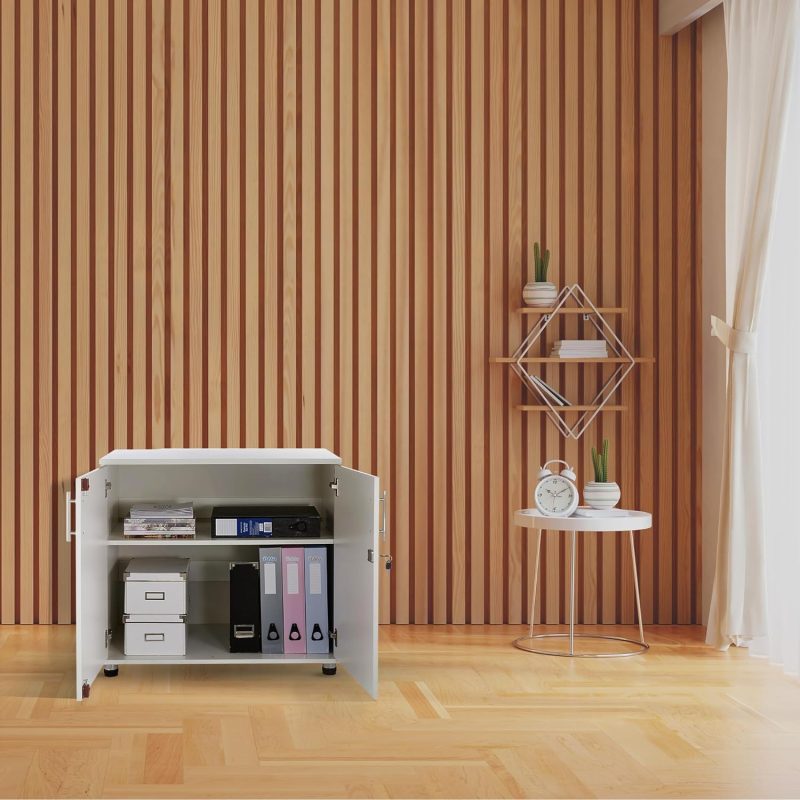 White executive office cupboard - Image 4