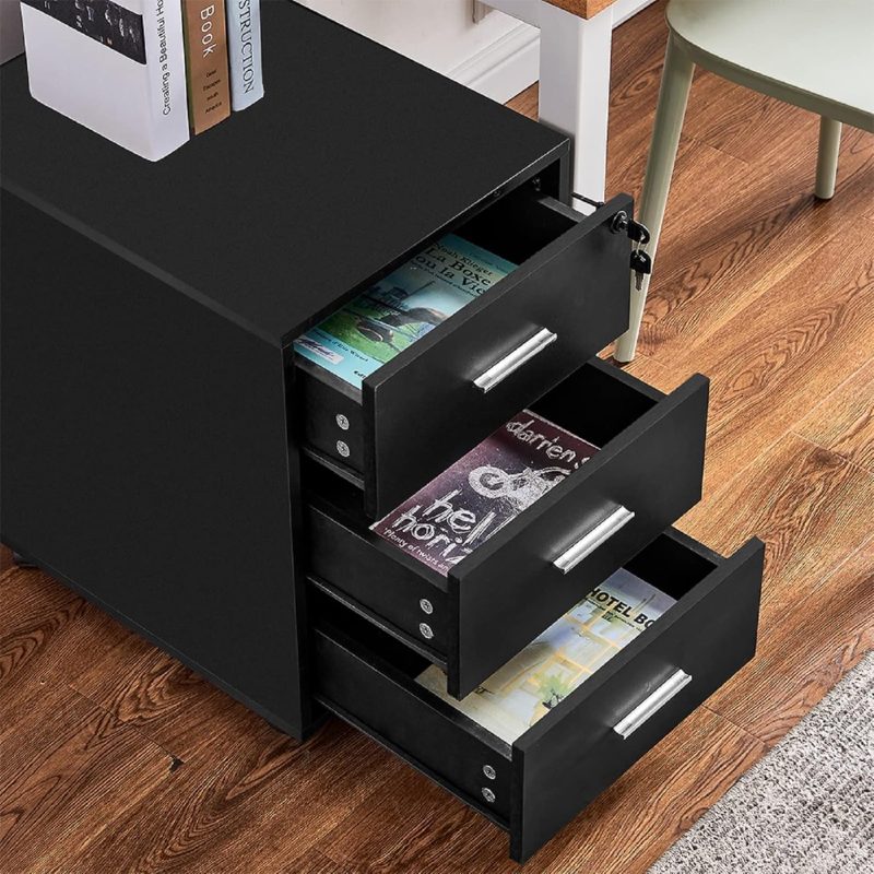 1.2m office desk with movable drawers - Image 5