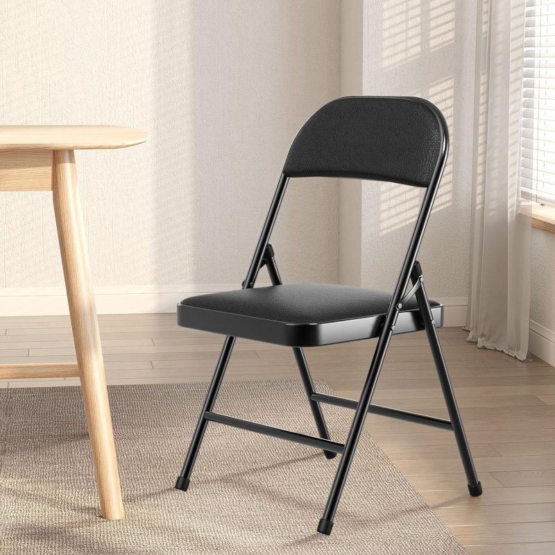 Ergonomic foldable leather chair