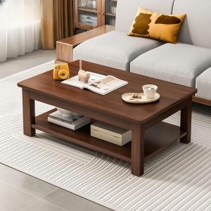 Rectangular mahogany office coffee table