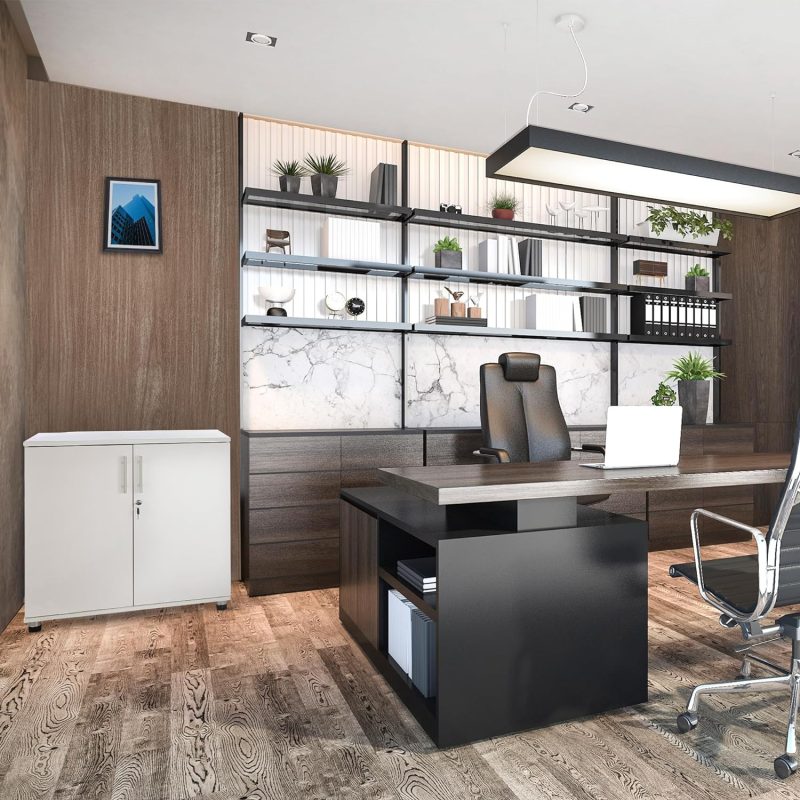 White executive office cupboard - Image 3