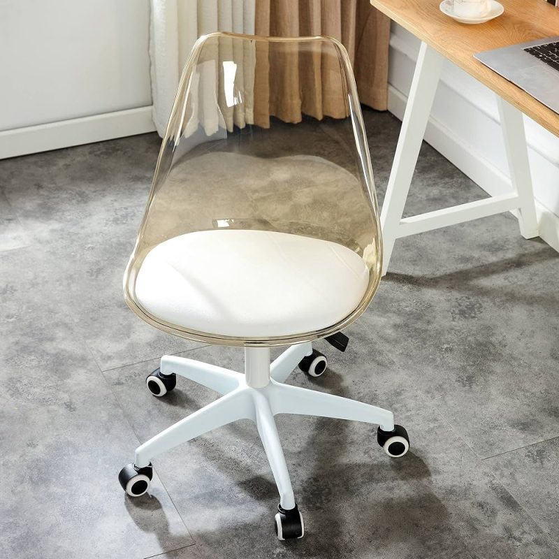 Clear swivel task chair - Image 2