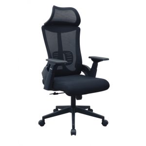 Ergonomic mesh seat with headrest