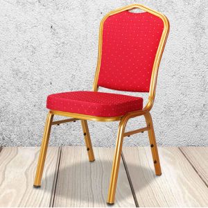 Stackable red banquet chair