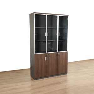 3-Door wooden office storage cabinet