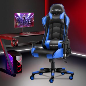 Reclining Gaming chair- blue