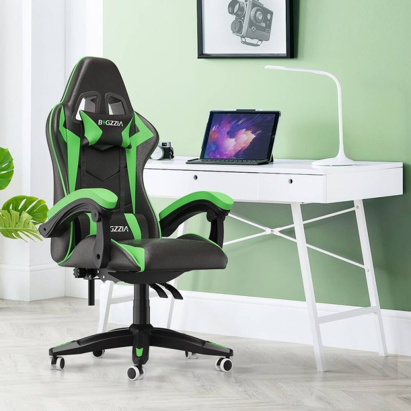 Green reclining gaming chair - Image 3