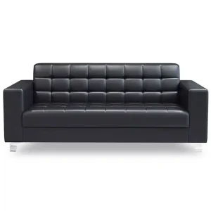 3-seater leather office sofa