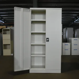 Metallic storage office cabinet