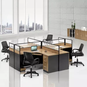4-way curved workstation