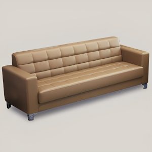 3-seater brown executive office sofa