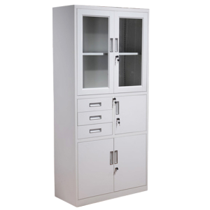 2 door metallic cabinet with safe