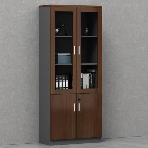 2-door wooden filing cabinet