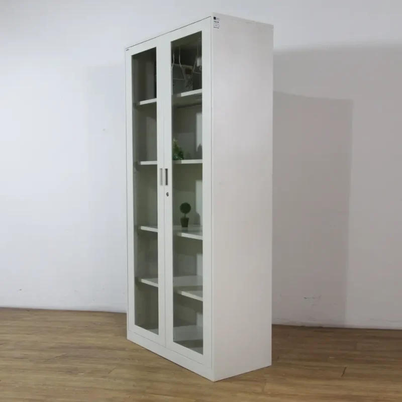 Full glass 2-door office cabinet - Image 8