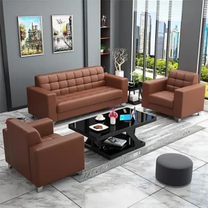 5-seater brown executive sofa