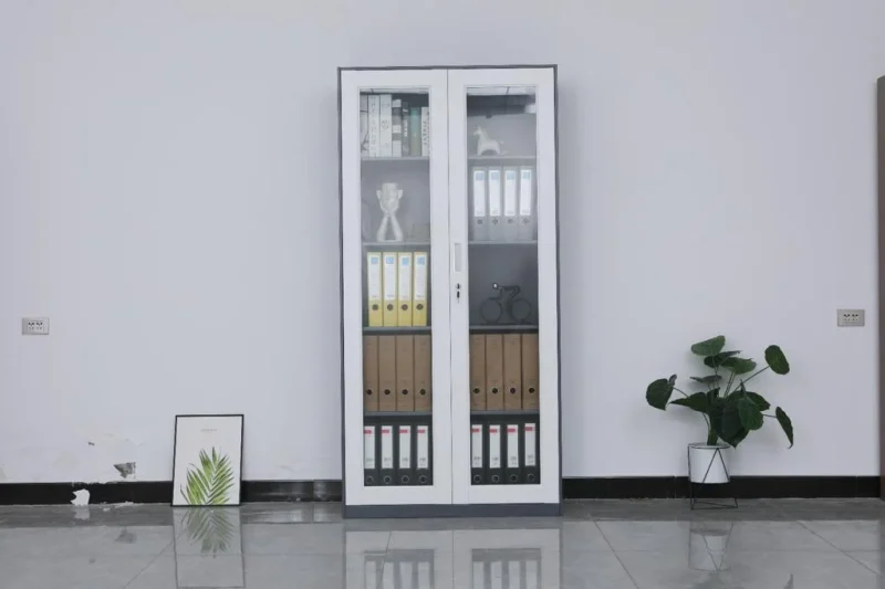 Full glass lockable filing cabinet - Image 2