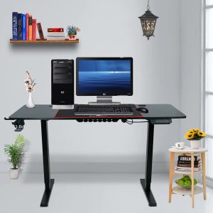 120cm black height adjustable table
