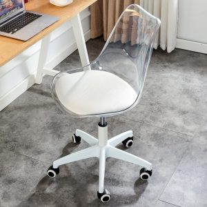Clear swivel task chair