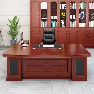 2.2m executive office desk with side drawer + side extension