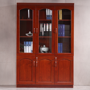 3 door wooden file cabinet