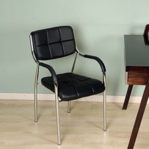 Stackable catalina leather visitor seat