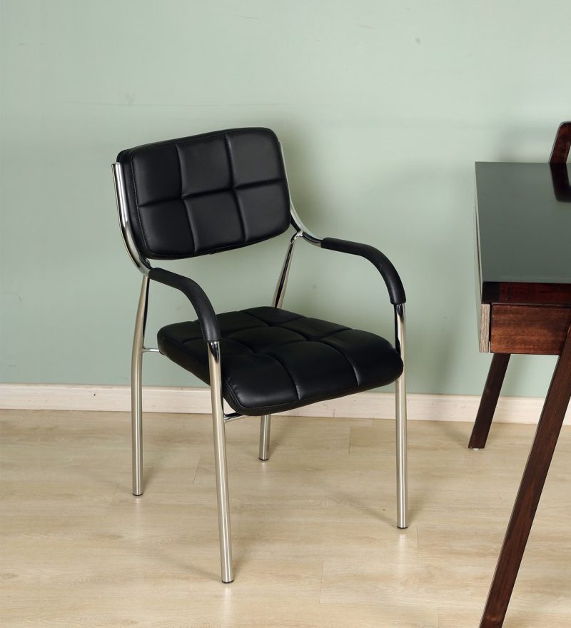 Stackable catalina leather visitor seat