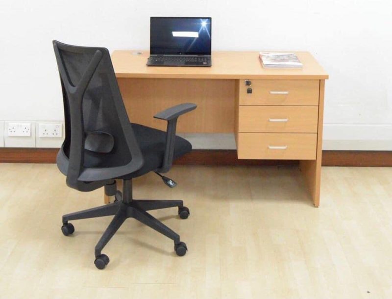 1.0m office desk-cherry
