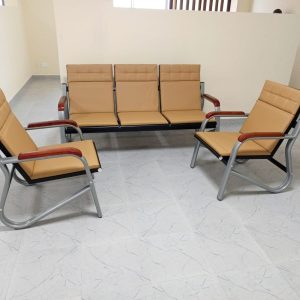 5-seater reception sofa-brown