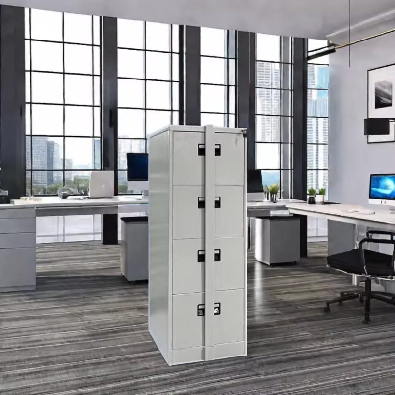 4-drawer filing cabinet with bar
