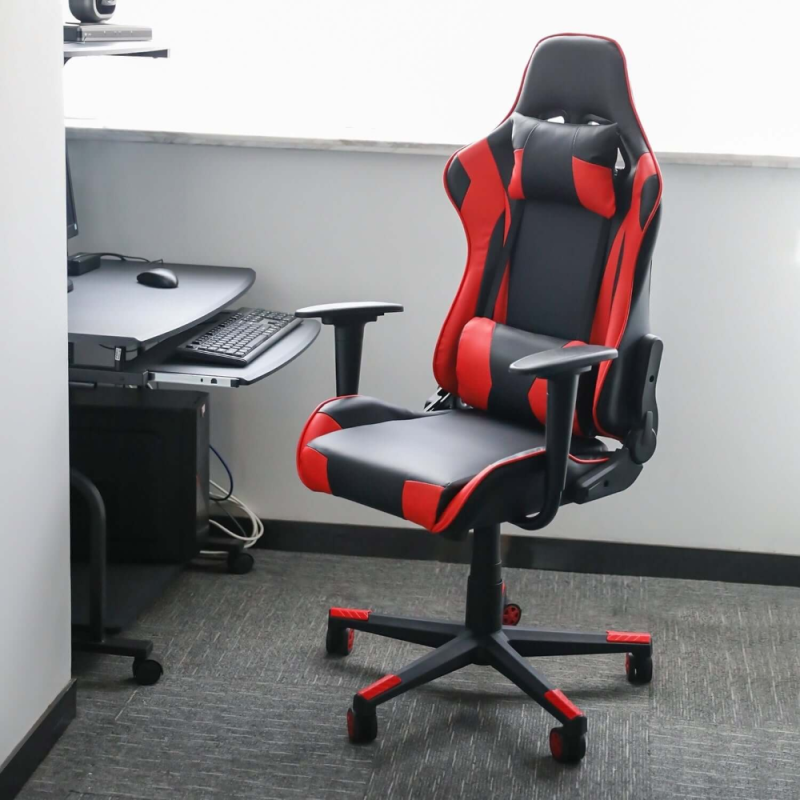 Ergonomic reclining red gaming chair - Image 3