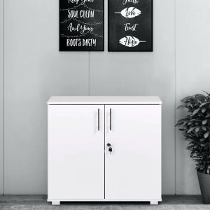 White office lockable cupboard