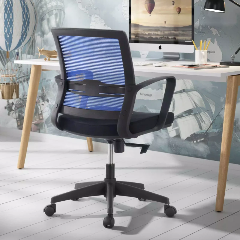 Blue ergonomic medium back seat - Image 2