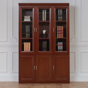 3-Door wooden storage & file cabinet
