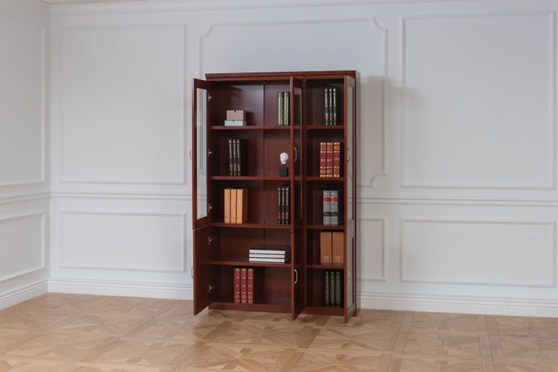 3-Door wooden storage & file cabinet - Image 6
