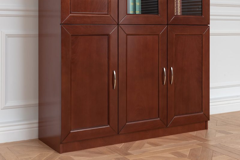 3-Door wooden storage & file cabinet - Image 4
