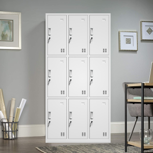 Lockable 9 locker filing cabinet