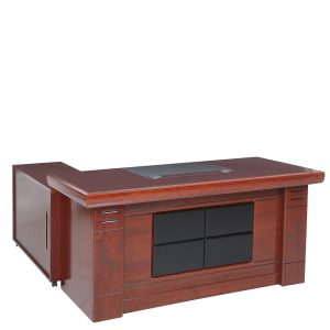 1.6m L-shaped desk with drawers