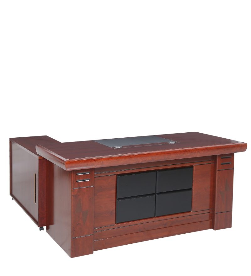 1.6m L-shaped desk with drawers