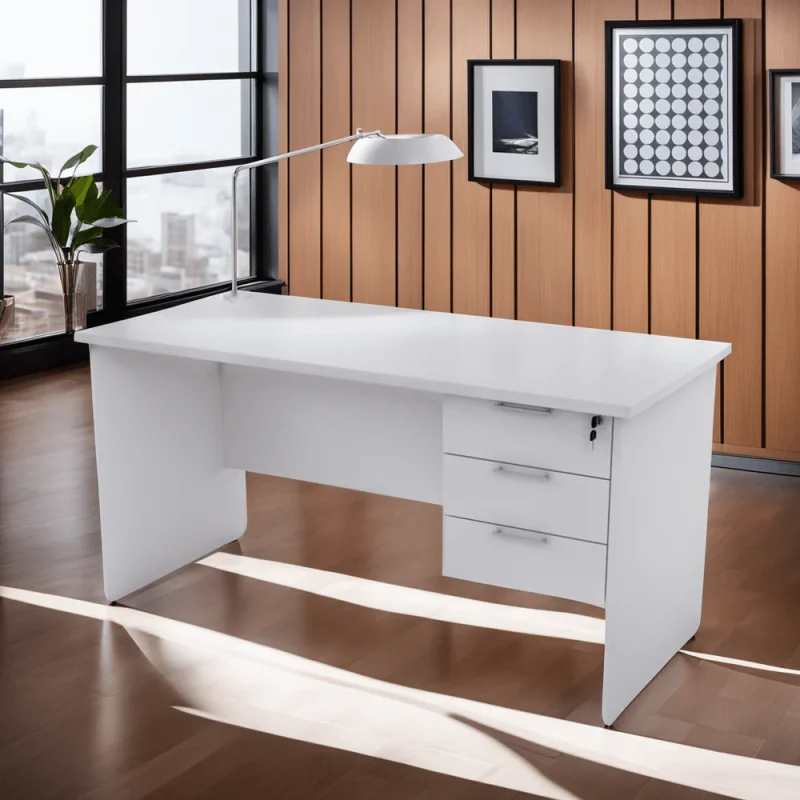 90cm white office desk - Image 5