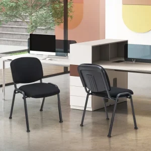 Black tosca stackable waiting chair
