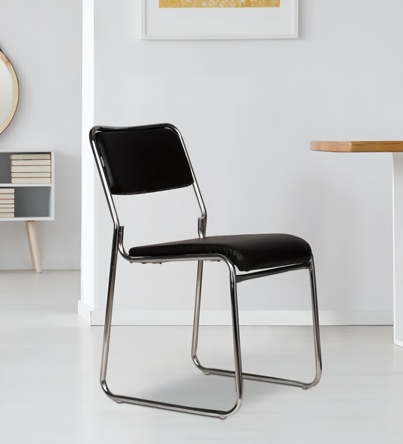 Stackable chrome visitor chair