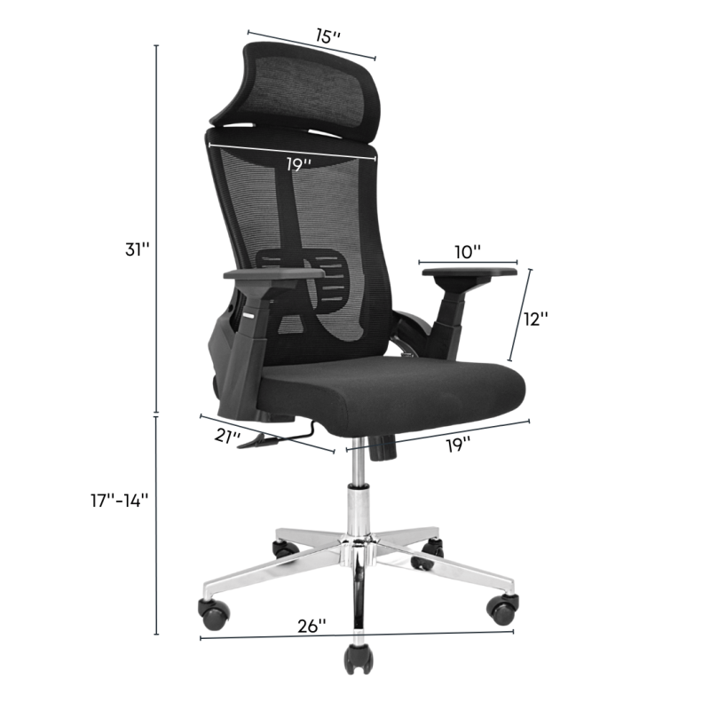 Executive Office Chair -Black - Image 3
