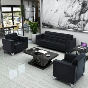 5-seater office sofa-black