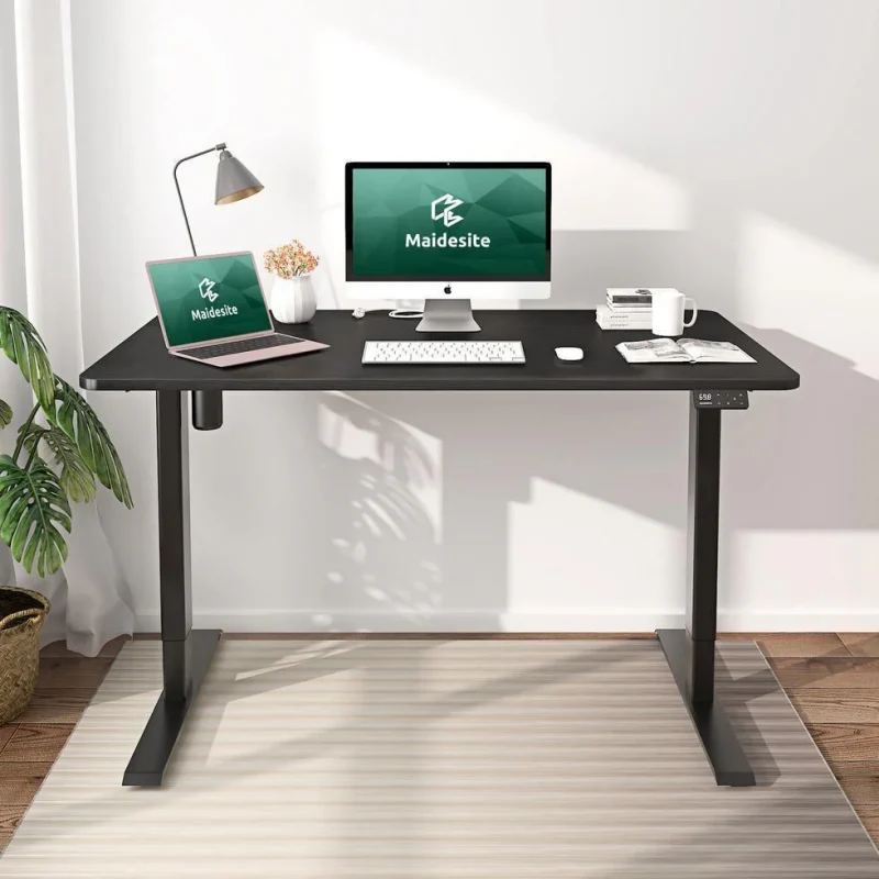 1.2m black electric desk - Image 3