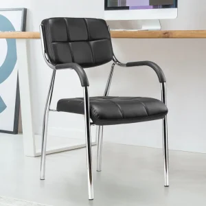 Stackable leather catalina visitor seat