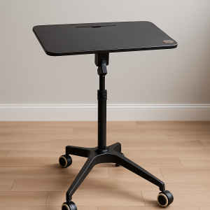 Height Adjustable Mobile Laptop Table – Portable Rolling Desk for Office & Home